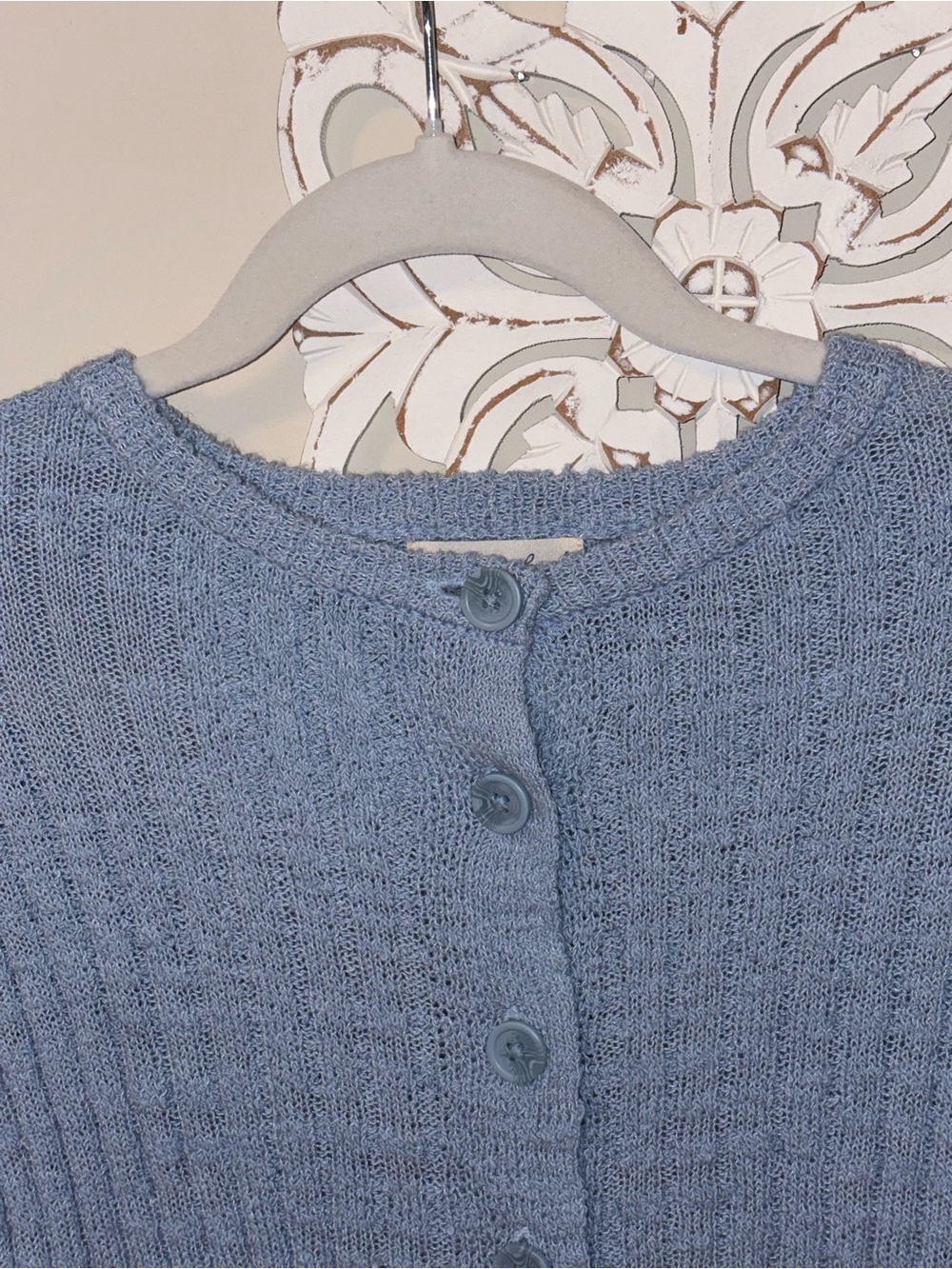 Universal Thread Light Blue Ribbed Button-Front Cardigan - Picture 5 of 12